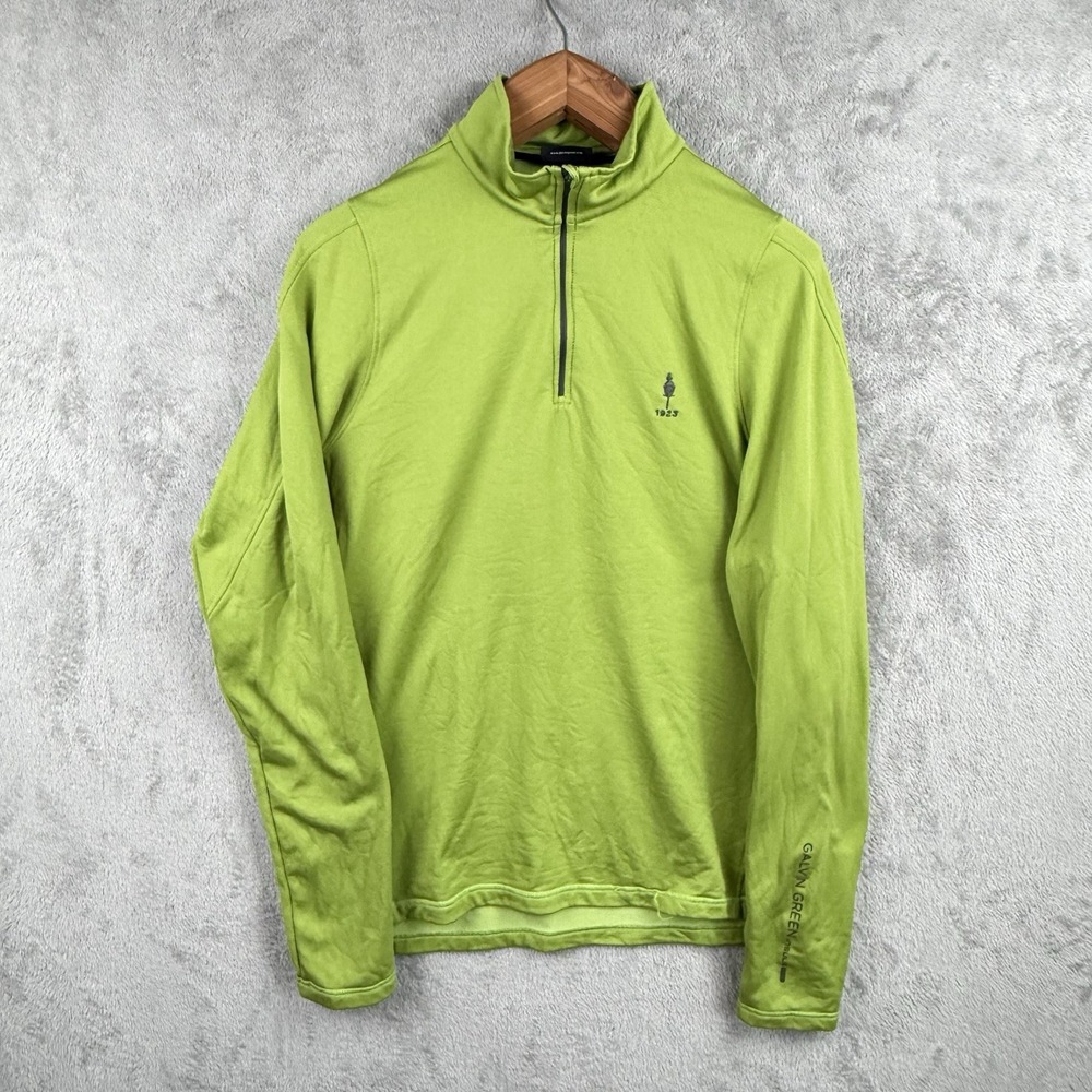 Galvin Green Pullover Men XL Lite Green 1/4 Zip Meridian Hills Country Club Golf